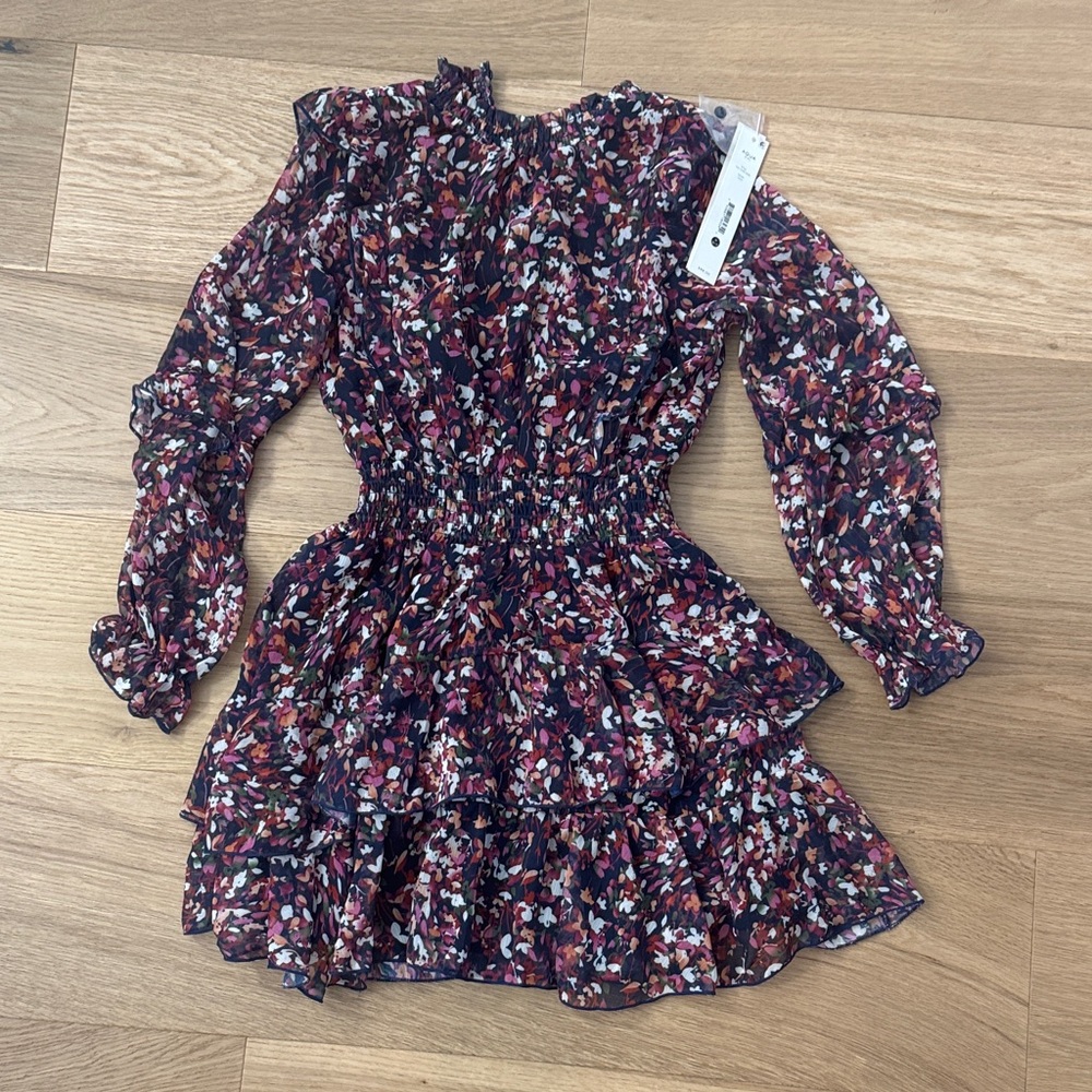 Aqua Multicolor Floral Kids Dress